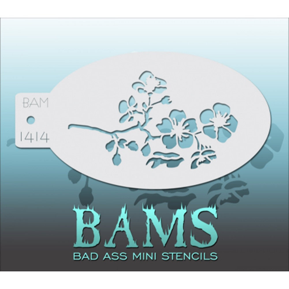 Bad Ass Mini Stencils - Wild Geraniums - BAM1414