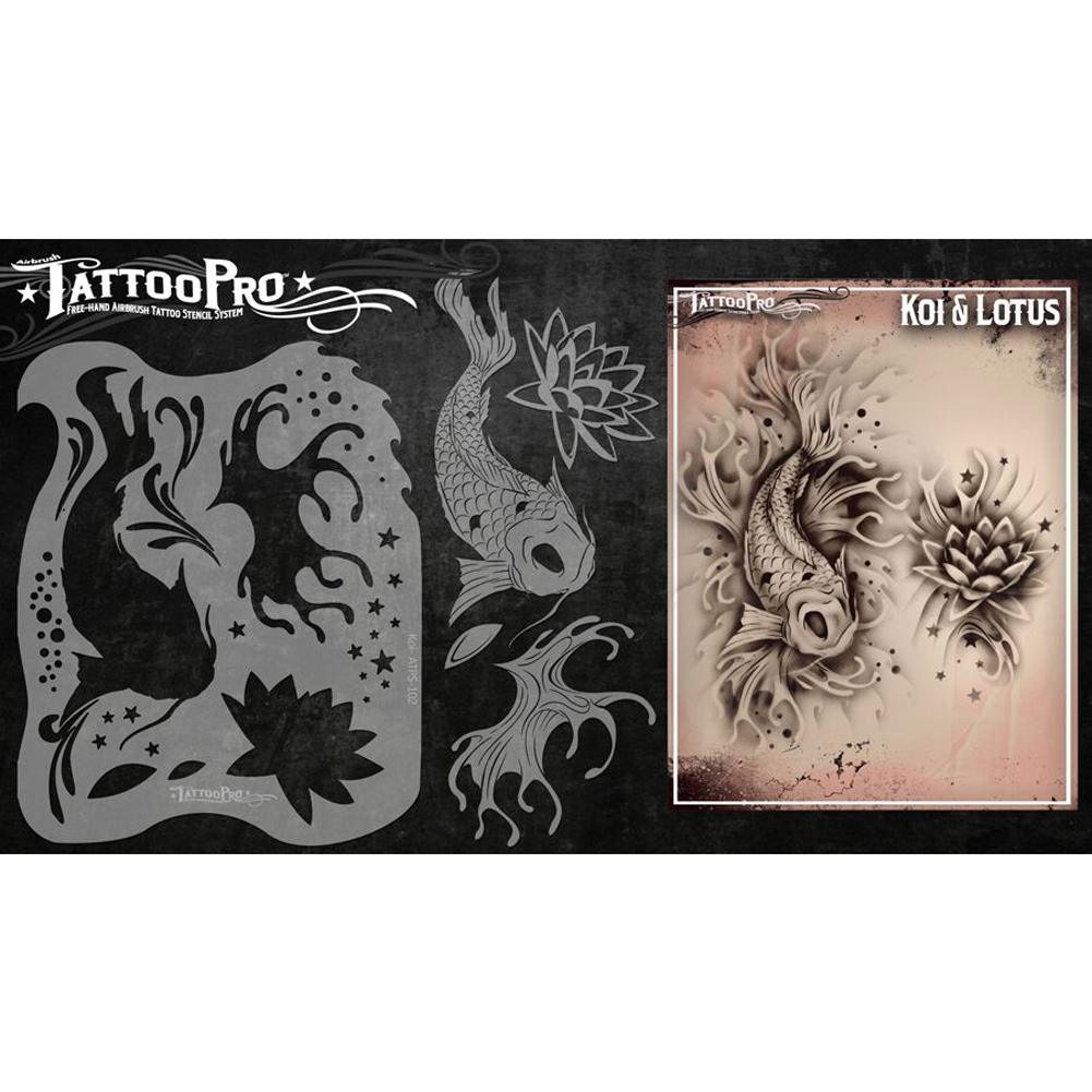 Tattoo Pro Series 1 Stencils - Koi & Lotus
