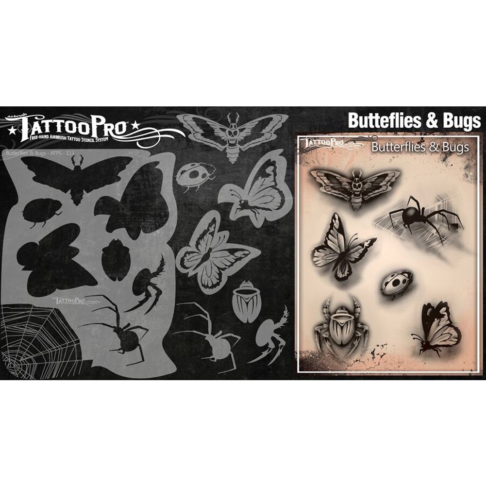 Tattoo Pro Series 2 Stencils - Butterflies & Bugs