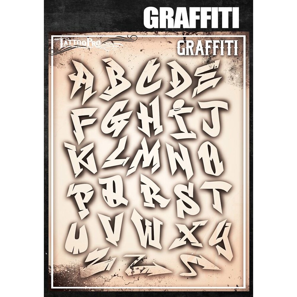 Tattoo Pro Font Stencils - Graffiti letters Set