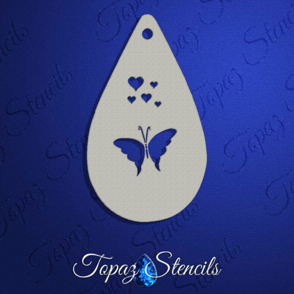 Topaz Face Painting Stencil - Butterfly