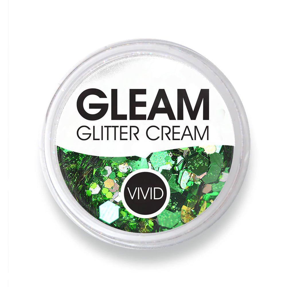 VIVID Gleam Chunky Glitter Cream - Evergreen