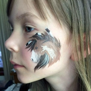 Realistic Horse Face Painting Design