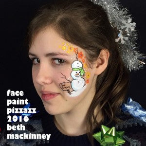 Quirky Hippie Snowman Face Painting Tutorial