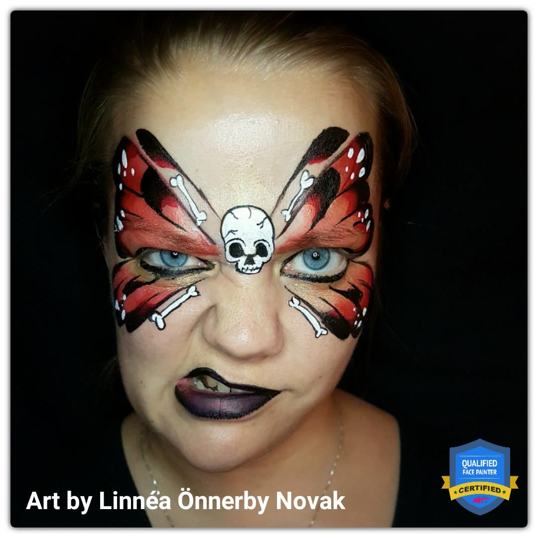 Pirate Butterfly Face Paint by Linnéa