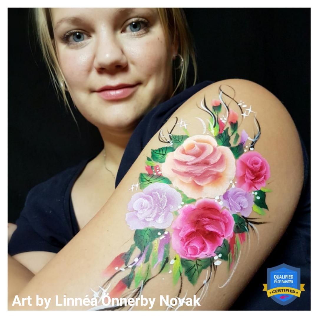 One Stroke Rose Bouquet Video by Linnéa