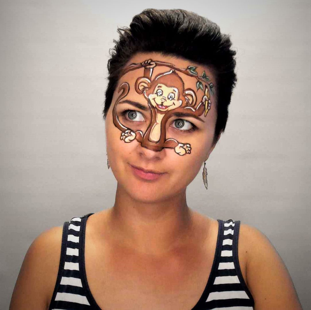 Video: Monkey Nose Face Paint Design by Helene Rantzau