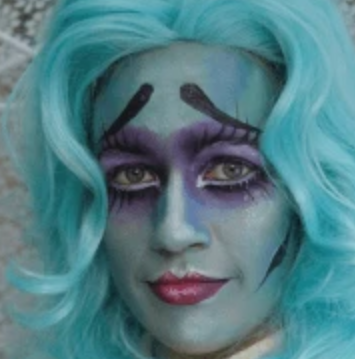 Corpse Bride Face Paint Design Video Tutorial by Athena Zhe