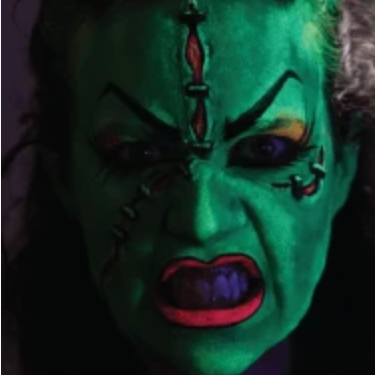Female Frankenstein Face Paint Design Video Tutorial by Athena Zhe