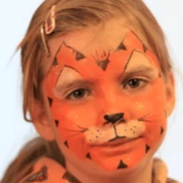 Easy Tiger Face Paint Video Tutorial by Kiki