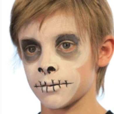 Easy Skull Face Paint Video Tutorial by Kiki
