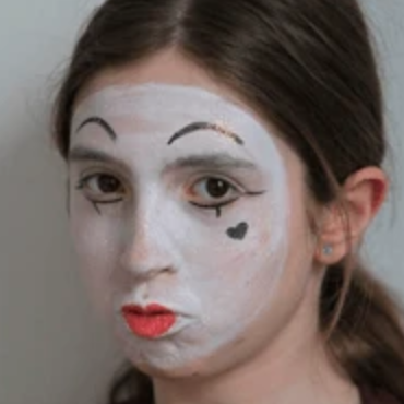Easy Mime Face Paint Video Tutorial by Kiki