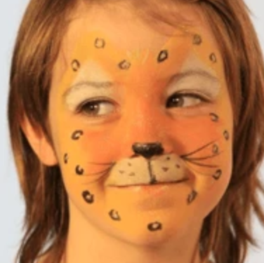 Easy Leopard Face Paint Video Tutorial by Kiki