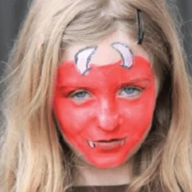 Easy Devil Face Paint Video Tutorial by Kiki