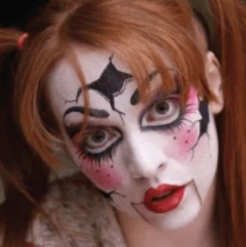 Broken Doll Face Paint Video Tutorial by Athena Zhe
