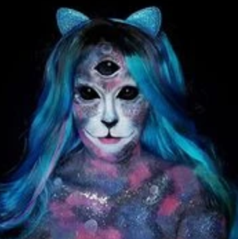 Space Cat Face Paint Video by Ana Cedoviste