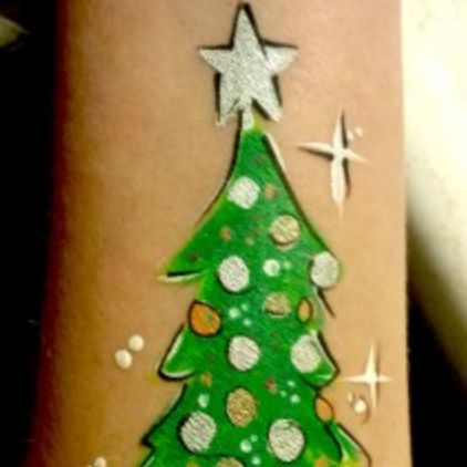 How to Face Paint a Christmas Tree