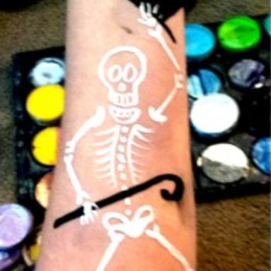 How to Face Paint a Dancing Skeleton