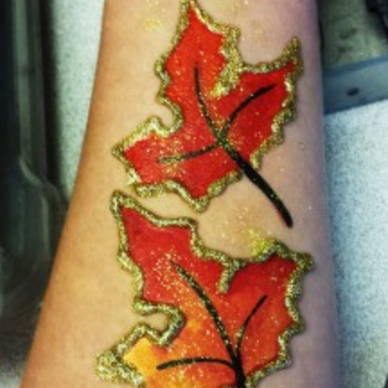 How to Face Paint Autumn leaves