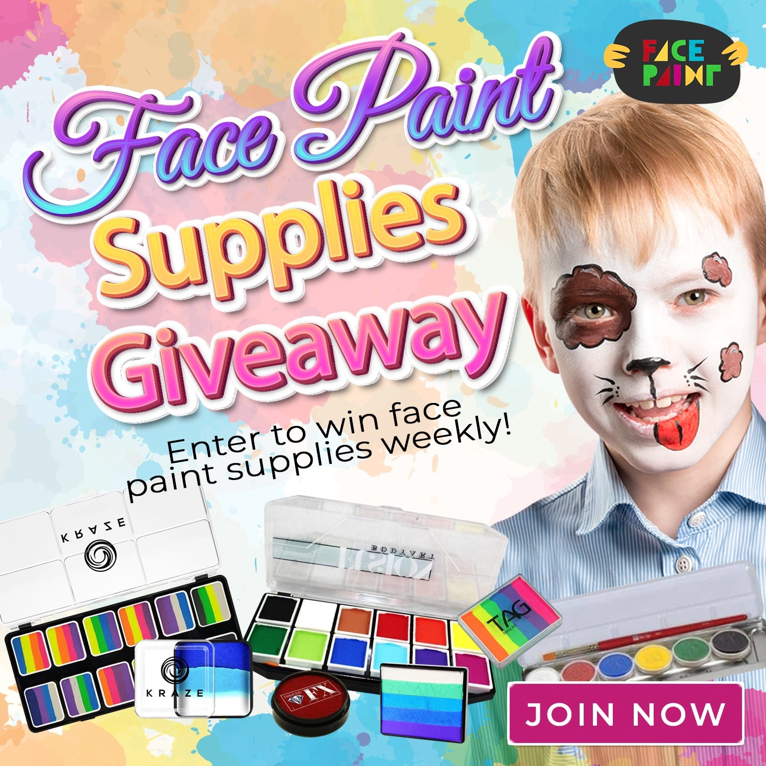 Face Paint Supplies Giveaway Winners for June 2020