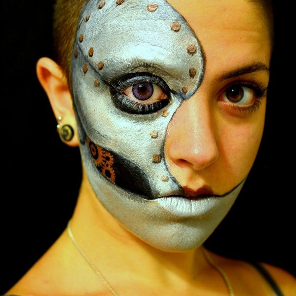 Cyborg Face Paint Design
