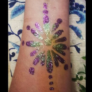 Freehand Glitter Tattoo - Fireworks