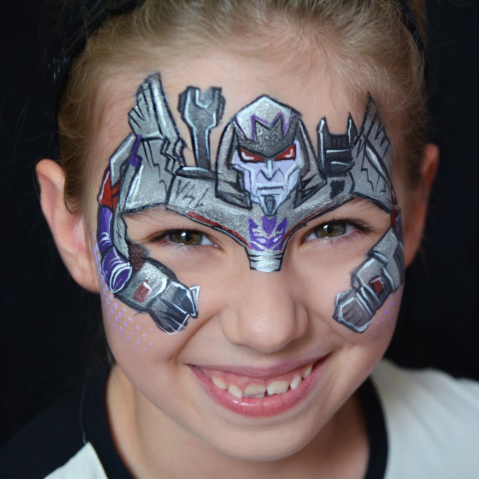 Transformers Megatron Face Paint by Natalia Kirillova