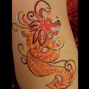 Red Chinese Dragon Design