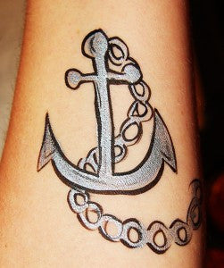 How to Face Paint an Anchor Tattoo