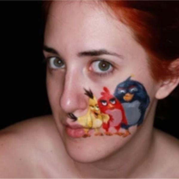 Angry Birds Face Paint Video by Ana Cedoviste