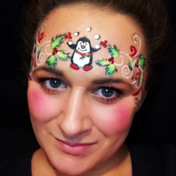Winter Crown Face Painting Design by Marina