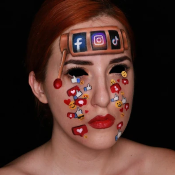 Social Media Addiction Face Paint Video by Ana Cedoviste