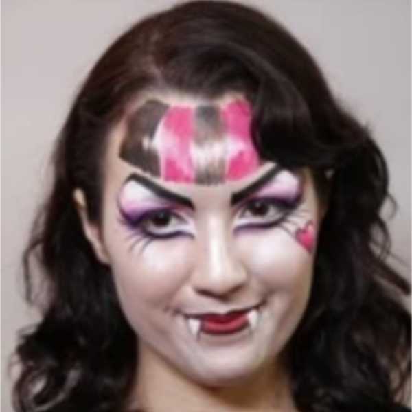 White Tiger Face Paint Design Video by Athena Zhe 