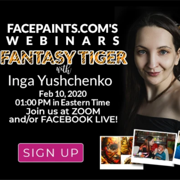 Webinar: How to Face Paint Fantasy Tigers With Inga Yushchen