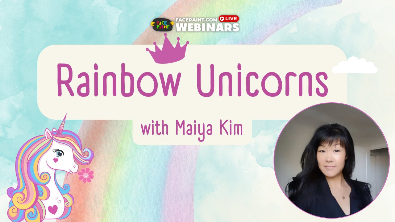 Rainbow Unicorn Face Painting Designs with Maiya Kim Webinar
