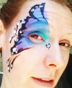 How to Face Paint a Butterfly Eye Swirl