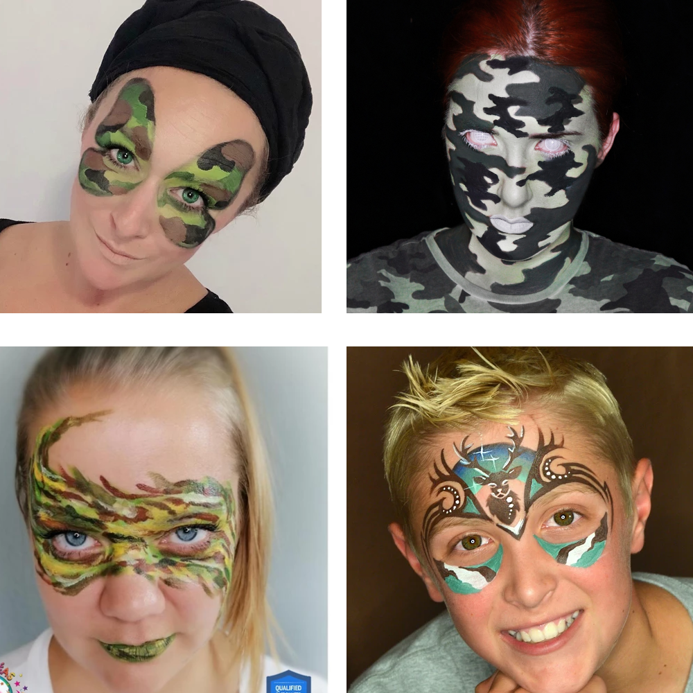 How to Camouflage Face Paint: 4 Camouflage Face Paint Videos and Tutor 