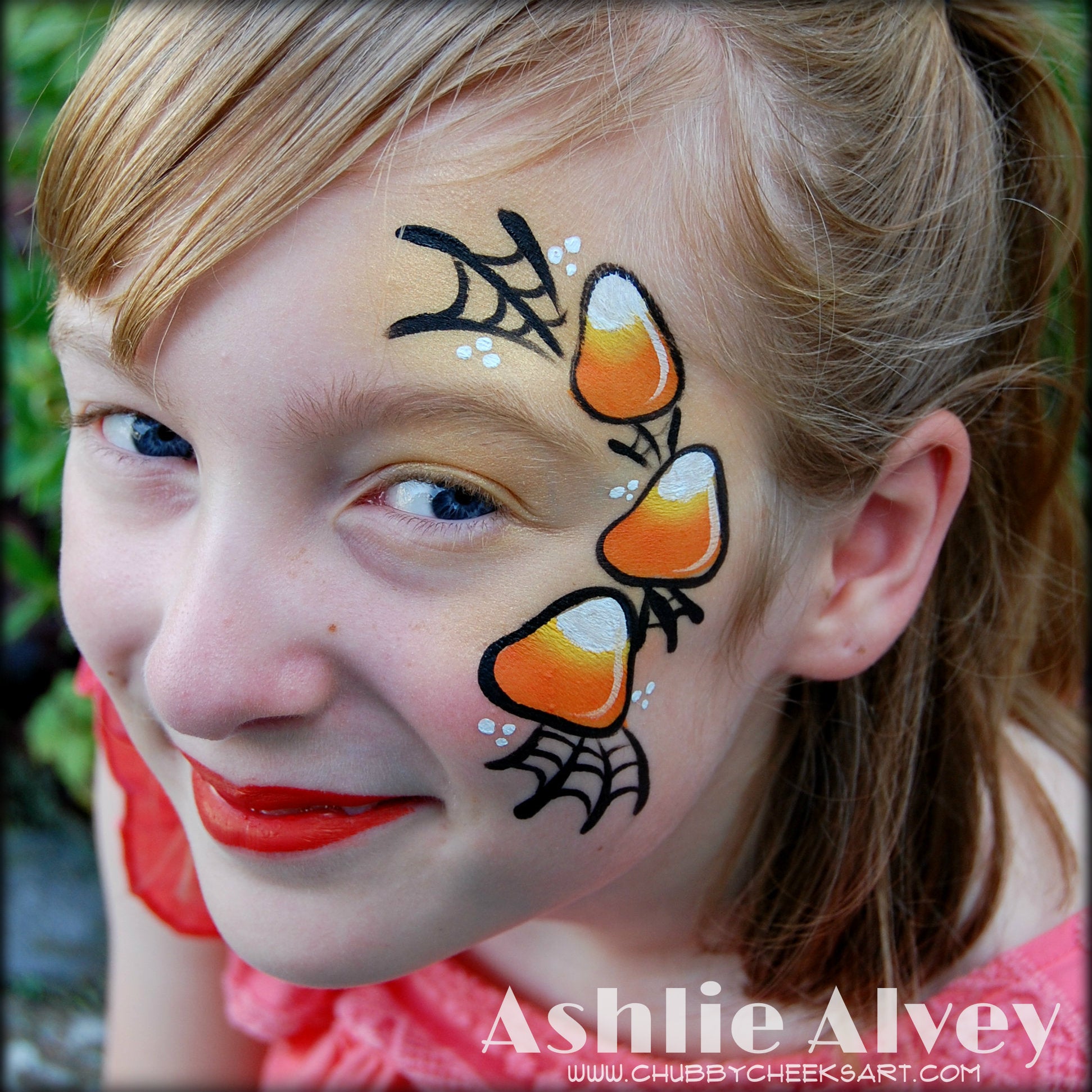 Candy Corn Cheek Art Video by Artist Ashlie Alvey