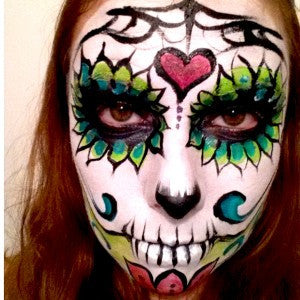 How to do Sugar Skull Makeup With Face and Body Paints