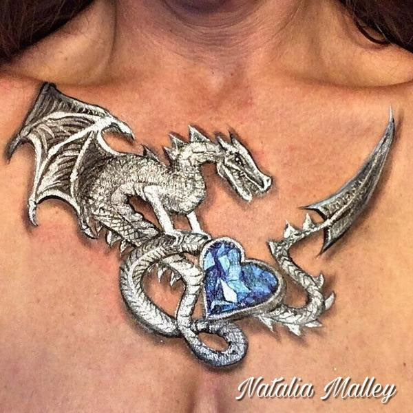 Jeweled Dragon Décolletage Necklace Design by Natalia Malley