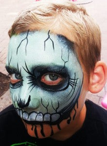 How to Face Paint a Spooky Melting Skull Face