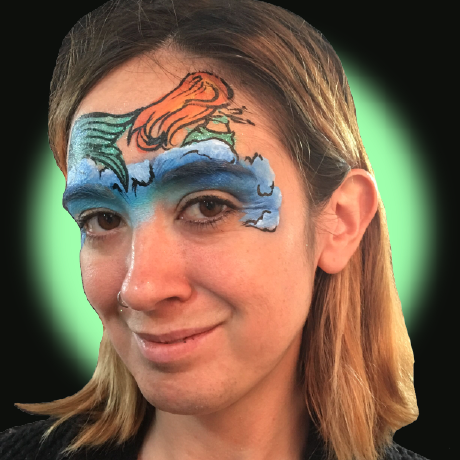 Video: Mermaid Mask Face Paint Design Tutorial by Kellie Burrus
