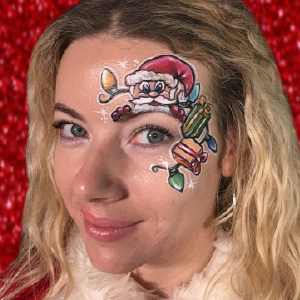 Santa's Gifts Face Paint Design Video by Athena Zhe