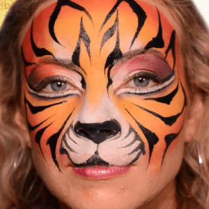 White Tiger Face Paint Design Video by Athena Zhe 