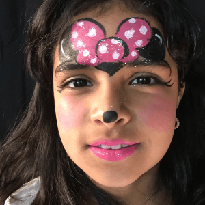 Minnie Mouse Face Paint Video Tutorial by Kiki