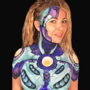 Sexy Robot Airbrush Body Paint Design Video by Athena Zhe