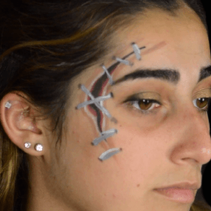 2 Minute Face Paint Scar Video by Andrea Colletti