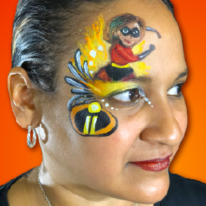 Incredibles 2 Face Paint Design Video by Kellie Burrus
