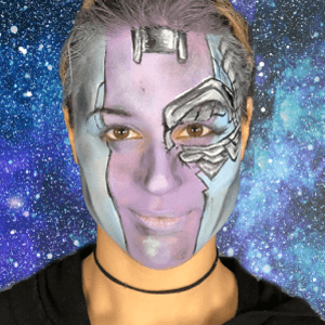Nebula Face Paint Design Video by Shelley Wapniak