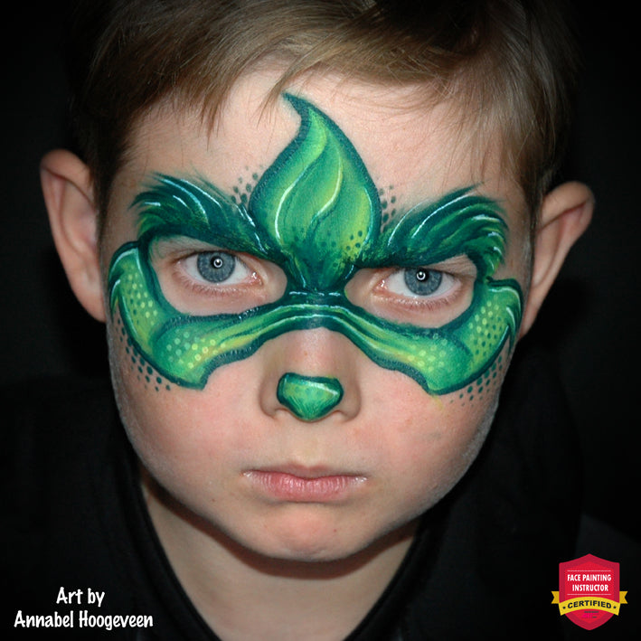 Easy One-Stroke Grinch Mask by Annabel Hoogeveen